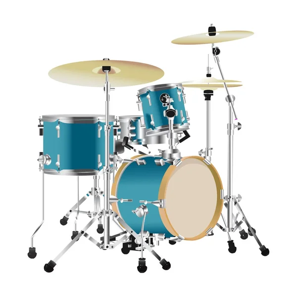 Gerçekçi Drum kit — Stok Vektör