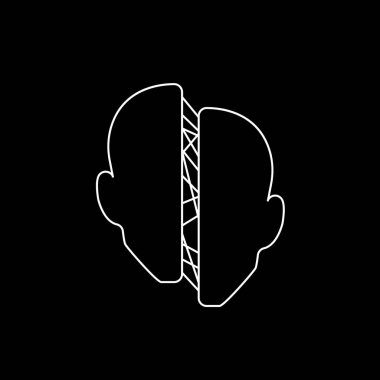 Psychedelic grafik vektör baş sanatı