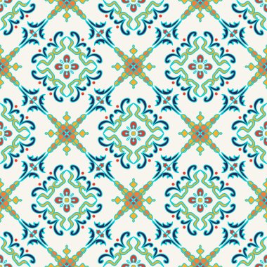 Vektör sorunsuz doku. Güzel renkli desen tasarım ve moda dekoratif elemanları ile için