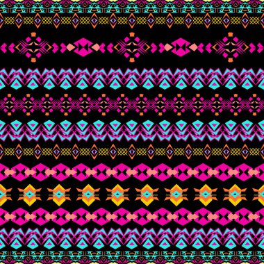 Vektör sorunsuz doku. Kabile geometrik çizgili desen. Aztek süs stili