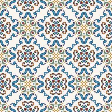 Vektör sorunsuz doku. Güzel renkli desen tasarım ve moda dekoratif elemanları ile için