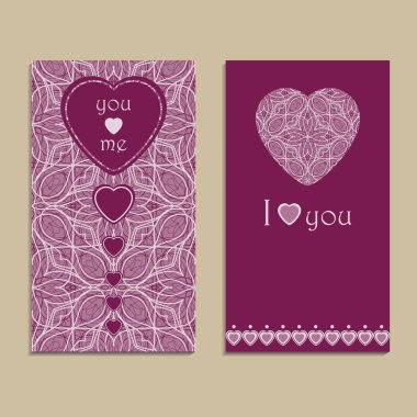 Sevgililer günü için vektör tebrik kartı