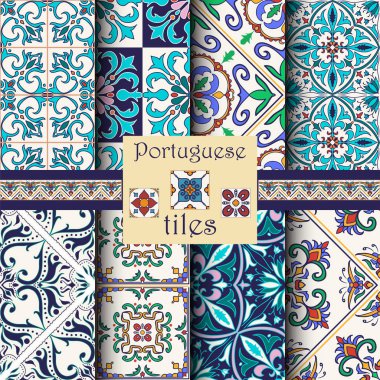 Vektör sorunsuz doku toplama. Güzel renkli desen tasarım ve moda ile dekoratif öğeler için set