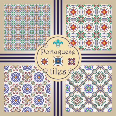 Vektör sorunsuz doku toplama. Güzel renkli desen tasarım ve moda ile dekoratif öğeler için set