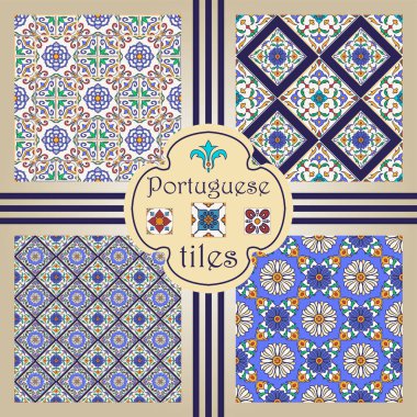 Vektör sorunsuz doku toplama. Güzel renkli desen tasarım ve moda ile dekoratif öğeler için set