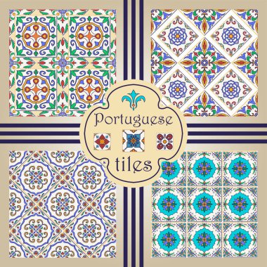 Vektör sorunsuz doku toplama. Güzel renkli desen tasarım ve moda ile dekoratif öğeler için set