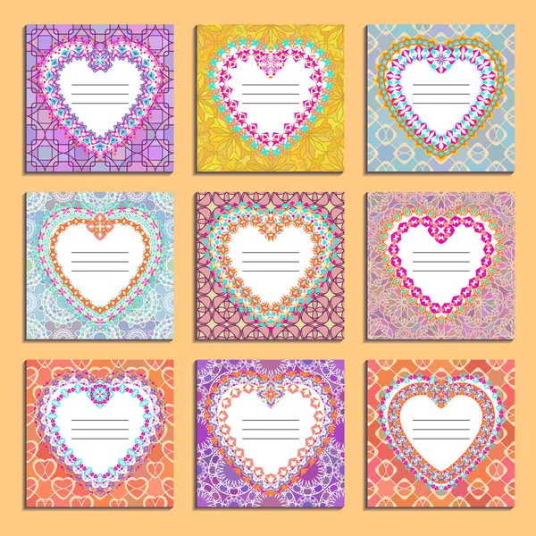 Csoportját vektor valentine's Day — Stock Vector