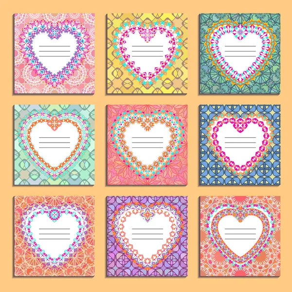 Csoportját vektor valentine's Day — Stock Vector