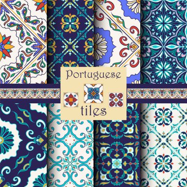 Vektör sorunsuz doku toplama. Güzel renkli desen tasarım ve moda ile dekoratif öğeler için set