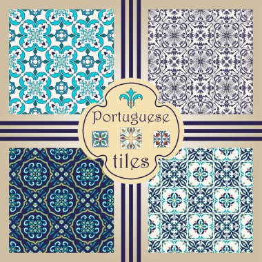 Vektör sorunsuz doku toplama. Güzel renkli desen tasarım ve moda ile dekoratif öğeler için set