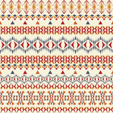 Vektör sorunsuz doku. Kabile geometrik çizgili desen. Aztek süs stili