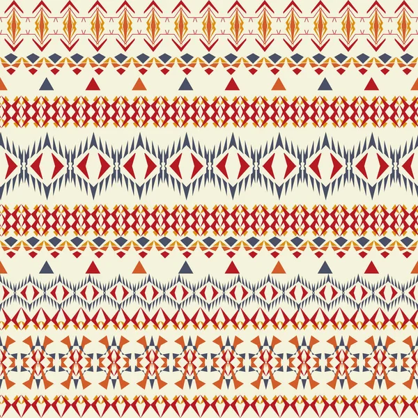 Texture senza cuciture vettoriale. Modello geometrico tribale a strisce. Stile ornamentale azteco — Vettoriale Stock