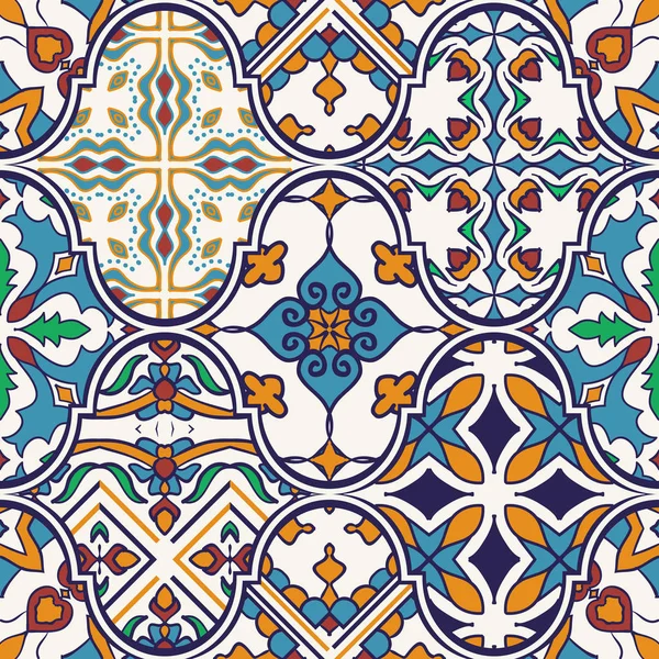 Vektör sorunsuz doku. Güzel patchwork desen tasarım ve moda dekoratif elemanları ile için