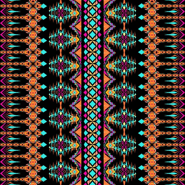 Vector naadloze textuur. Tribal geometrische gestreept patroon. Azteekse decoratieve stijl — Stockvector