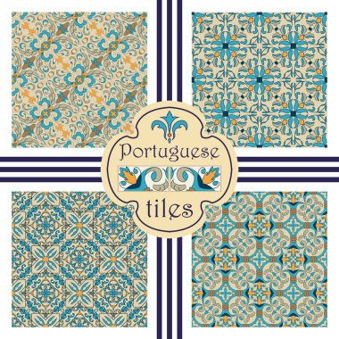 Vektör sorunsuz doku toplama. Güzel renkli desen tasarım ve moda ile dekoratif öğeler için set