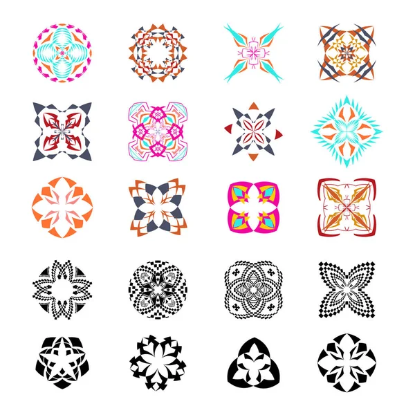 Vector set of tribal decorative patterns — Stock Vector