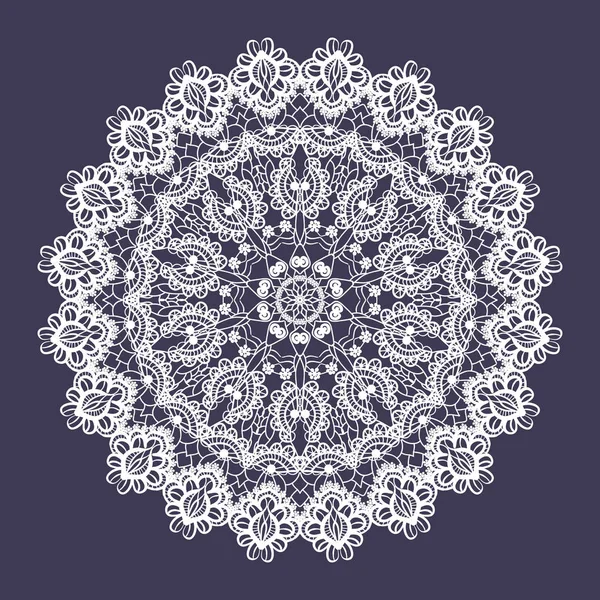 Vector lace ronde sieraad — Stockvector