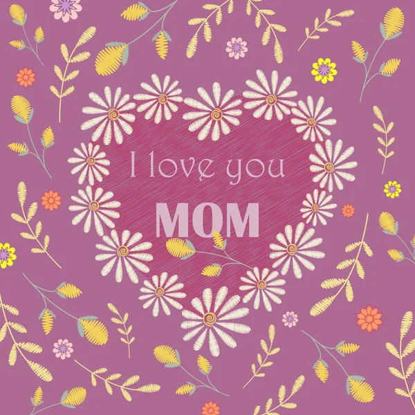 Vector greeting card design to Mothers day — Stock Vector