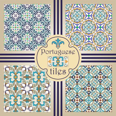 Vektör sorunsuz doku toplama. Güzel renkli desen tasarım ve moda ile dekoratif öğeler için set