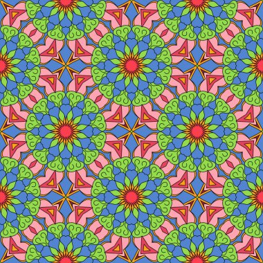 Vektör sorunsuz doku. Güzel renkli desen tasarım ve moda dekoratif elemanları ile için