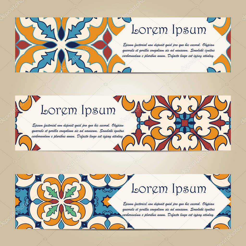 Vector set of colorful horizontal banners 