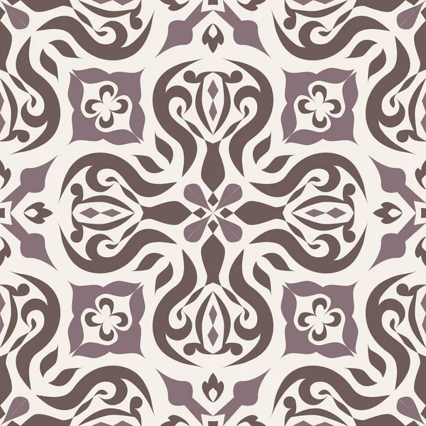 Textura sin costura vectorial. Adorno para baldosas de cerámica. Patrón decorativo azulejos portugueses — Vector de stock