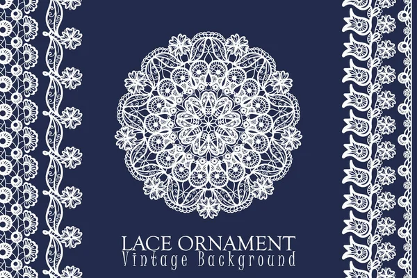 Vector decorative background with lace design and place for text — Free Stock Photo