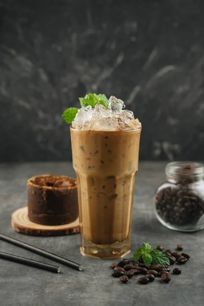 Kopi Latte Jaggery Dengan Gula Palem — Stok Foto