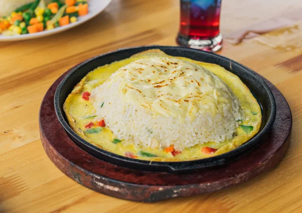 Casserole Creamy Cheese Rice — Stok Foto