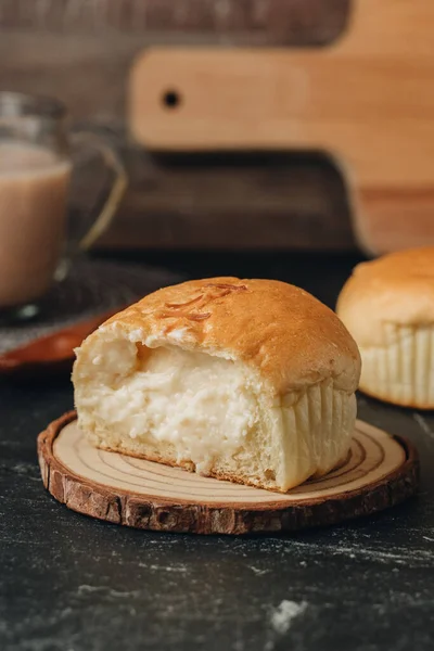 Bread Filled Creamy Cheese — Stock Photo, Image