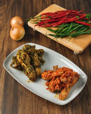 Ayam Sambal Cabe Hijau dan Merah