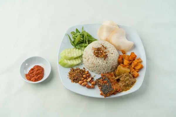 Hidangan Nasi Restoran Vegetarian Atau Vegan — Stok Foto