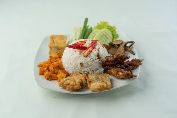 Veganes Oder Vegetarisches Restaurant Reisgerichte — Stockfoto