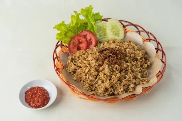 Hidangan Restoran Vegetarian Goreng Nasi Goreng — Stok Foto