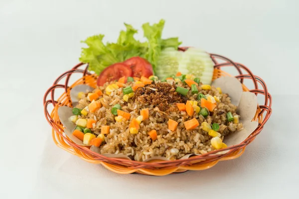 Hidangan Restoran Vegetarian Goreng Nasi Goreng — Stok Foto
