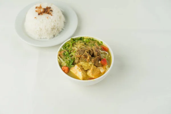 Hidangan Restoran Vegetarian Soto Medan — Stok Foto