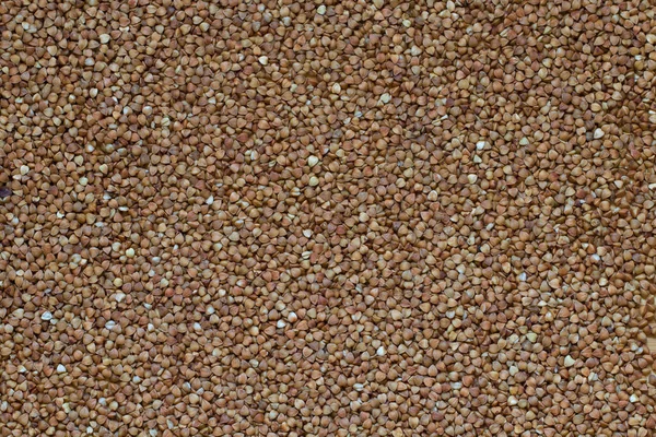 Buckwheat grain background or food background. Organic buckwheat. Top view. — Stock Photo, Image