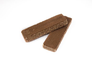 Beyaz bir arka plan üzerinde izole lezzetli gözleme çikolata tatlı. Üstten Görünüm