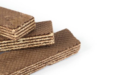 Beyaz bir arka plan üzerinde izole lezzetli gözleme çikolata tatlı