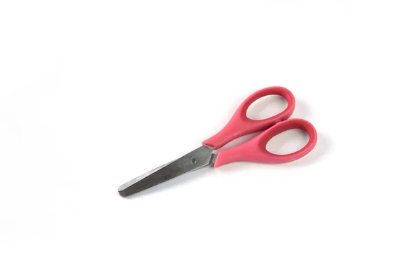 Red scissors isolated on white — Stock Photo, Image