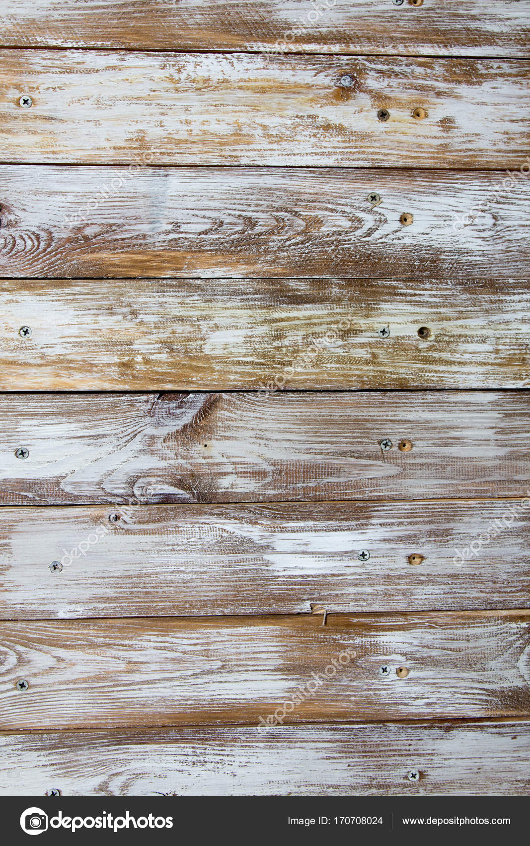 Wooden Floor Texture With Nails Shabby Background Stock Photo
