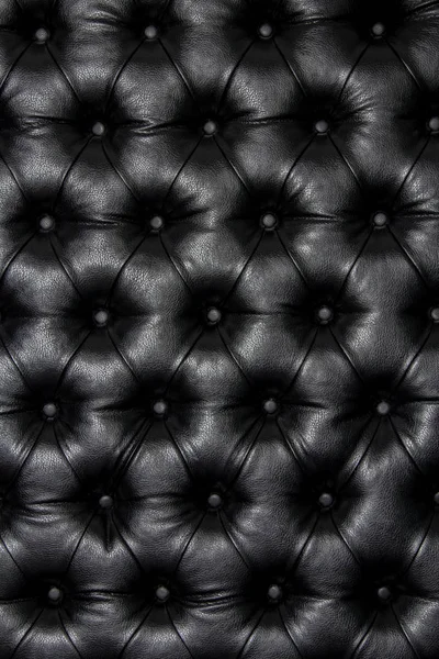 Luxurious black leather texture furniture with buttons