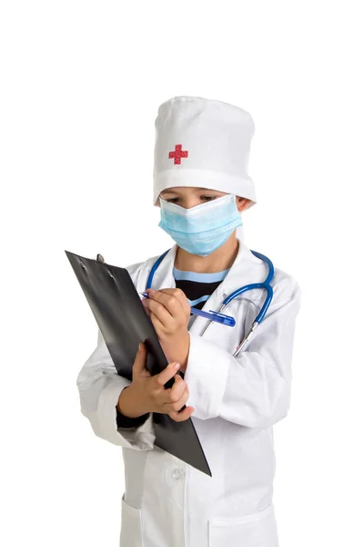 Doctor prescribing a medical prescription — Stock Photo, Image