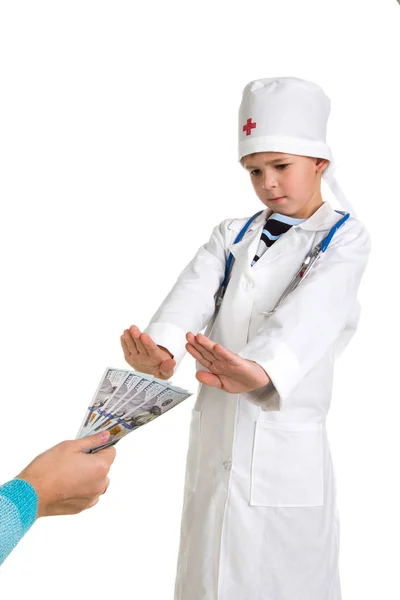 Doctor in corrupted system denies bribe. — Stock Photo, Image