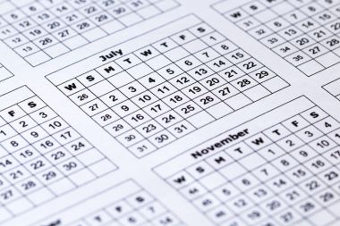 Takvim makro görünümü. Güzel orijinal duvar kağıdı masaüstü sizin için