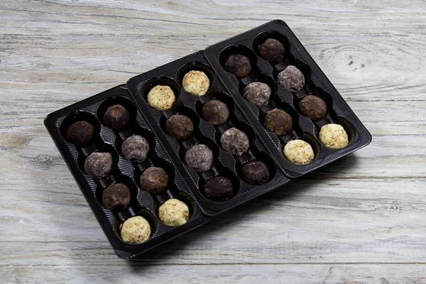 Lezzetli çikolata candys kutu — Stok fotoğraf