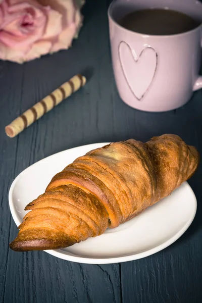 Heerlijk Franse ontbijt — Stockfoto