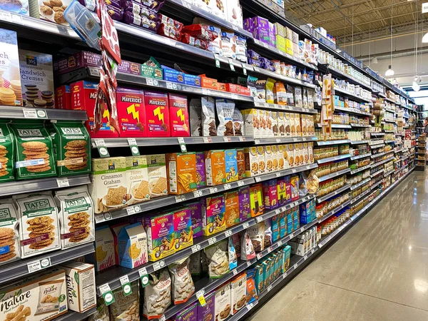 Orlando Usa Cookie Cracker Aisle Whole Foods Market Grocery Store — 스톡 사진