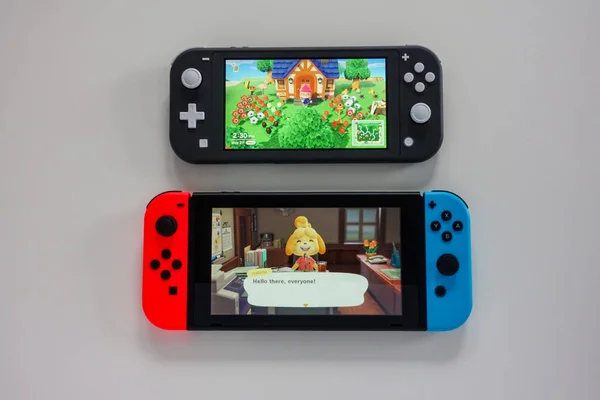 Orlando Usa Przełącznik Wieloosobowy Konsole Gier Nintendo Switch Lite Dla — Zdjęcie stockowe