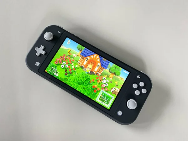 Orlando Usa Nintendo Switch Lite Com Jogo Animal Crossing New — Fotografia de Stock